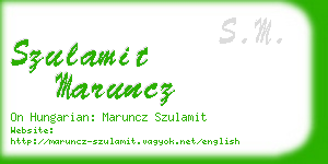 szulamit maruncz business card